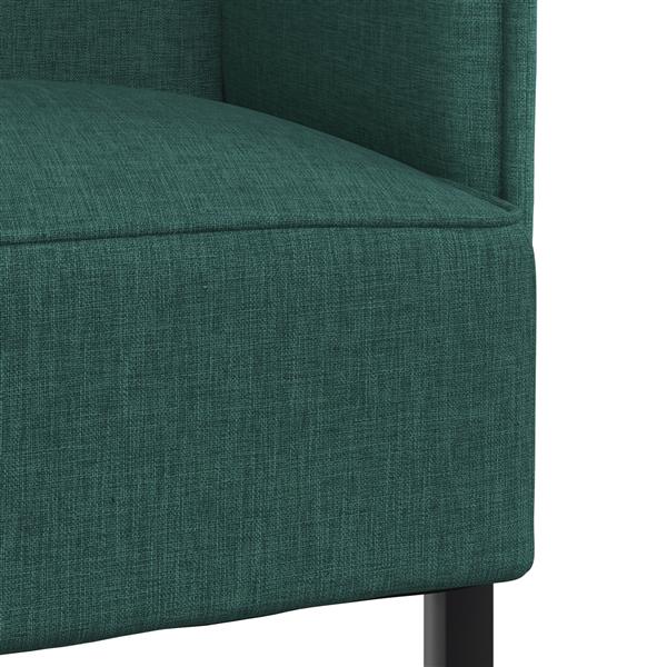 Grote foto vidaxl hoge rug bank donkergroen 109 x 56 x 121 cm stof huis en inrichting bankstellen