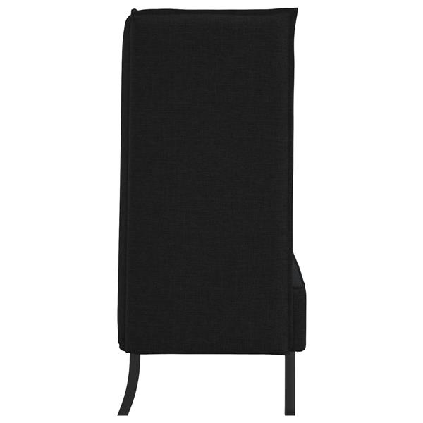 Grote foto vidaxl hoge rug bank zwart 109 x 56 x 121 cm stof huis en inrichting bankstellen