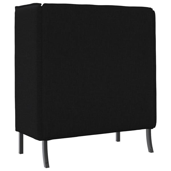 Grote foto vidaxl hoge rug bank zwart 109 x 56 x 121 cm stof huis en inrichting bankstellen