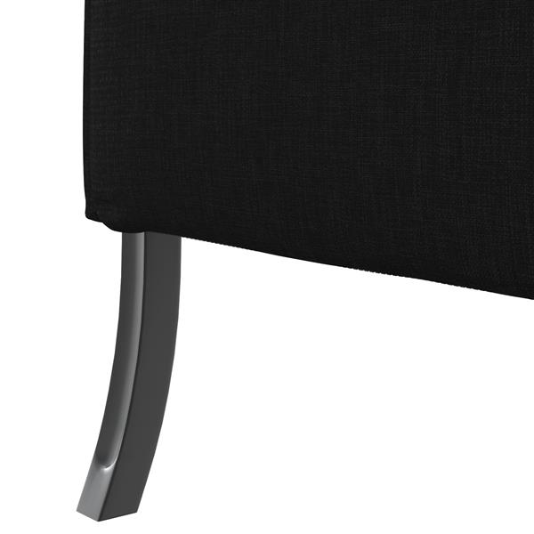 Grote foto vidaxl hoge rug bank zwart 109 x 56 x 121 cm stof huis en inrichting bankstellen