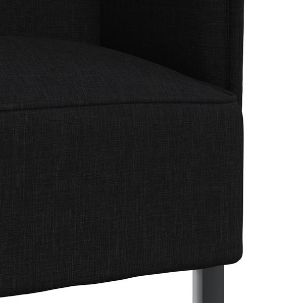 Grote foto vidaxl hoge rug bank zwart 109 x 56 x 121 cm stof huis en inrichting bankstellen
