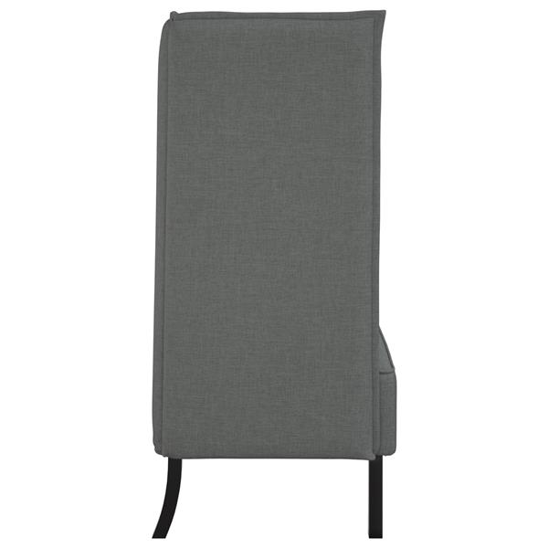 Grote foto vidaxl hoge rug bank donkergrijs 109 x 56 x 121 cm stof huis en inrichting bankstellen