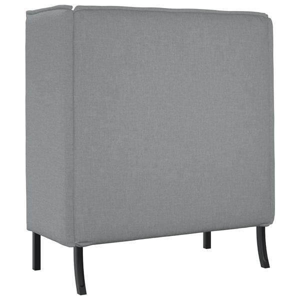Grote foto vidaxl hoge rug bank lichtgrijs 109 x 56 x 121 cm stof huis en inrichting bankstellen