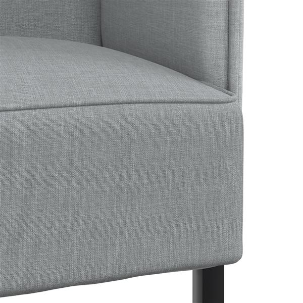 Grote foto vidaxl hoge rug bank lichtgrijs 109 x 56 x 121 cm stof huis en inrichting bankstellen
