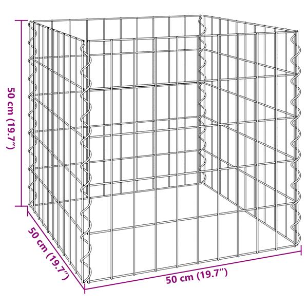 Grote foto vidaxl composteerder grijs staal tuin en terras hekken en schuttingen