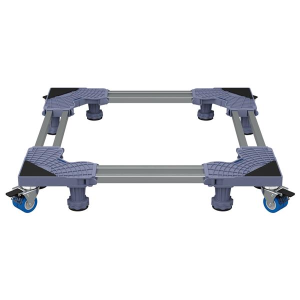 Grote foto vidaxl wasmachinesokkel grijs 67 x 67 x 12 cm metaal witgoed en apparatuur wasmachines