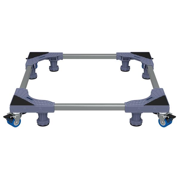 Grote foto vidaxl wasmachinesokkel grijs 66 x 66 x 12 cm metaal witgoed en apparatuur wasmachines