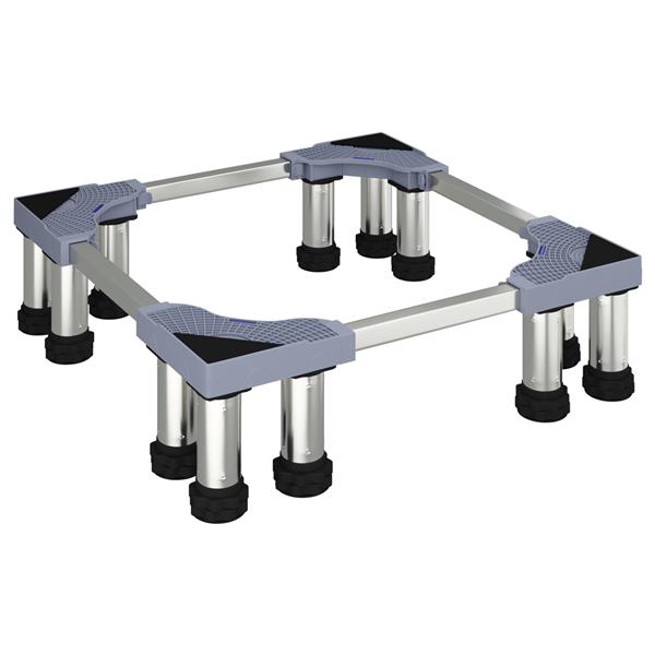 Grote foto vidaxl wasmachinesokkel grijs 67 x 67 x 21.5 cm metaal witgoed en apparatuur wasmachines