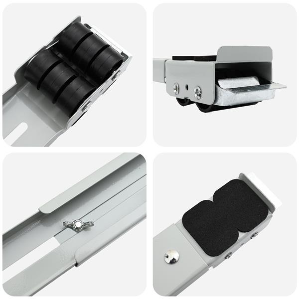 Grote foto vidaxl wasmachinesokkel 2 pcs zilver 72 x 5 x 4.5 cm staal witgoed en apparatuur wasmachines