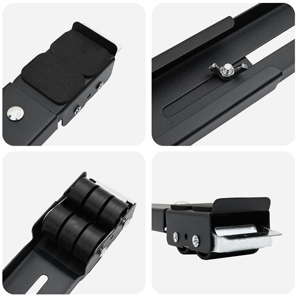 Grote foto vidaxl wasmachinesokkel 2 pcs zwart 72 x 5 x 4.5 cm staal witgoed en apparatuur wasmachines