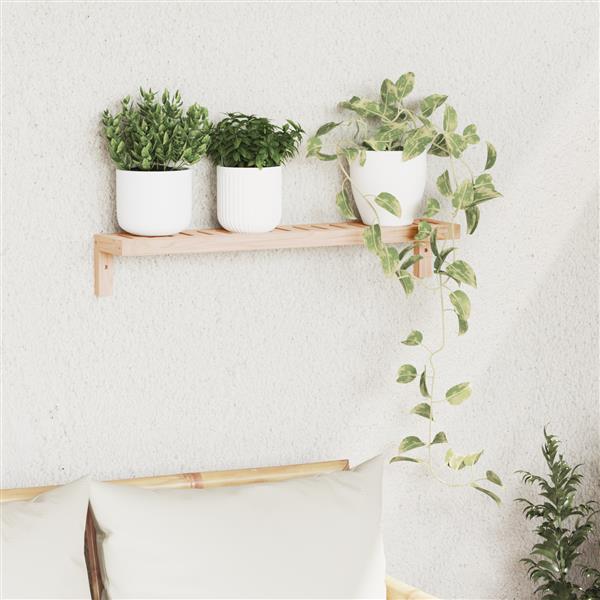 Grote foto vidaxl wandhangrek beige 62 x 10 x 12.5 cm massief walnotenhout huis en inrichting overige