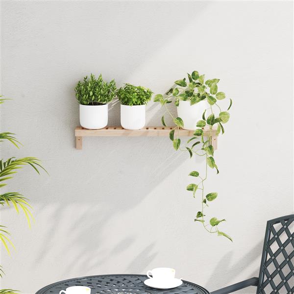 Grote foto vidaxl wandhangrek beige 62 x 10 x 12.5 cm massief walnotenhout huis en inrichting overige