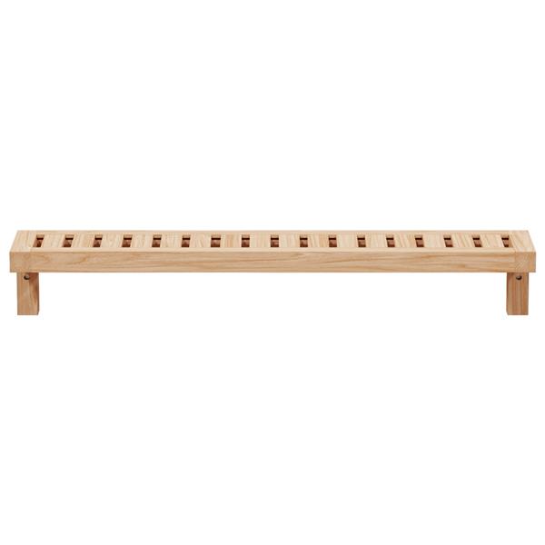 Grote foto vidaxl wandhangrek beige 62 x 10 x 12.5 cm massief walnotenhout huis en inrichting overige