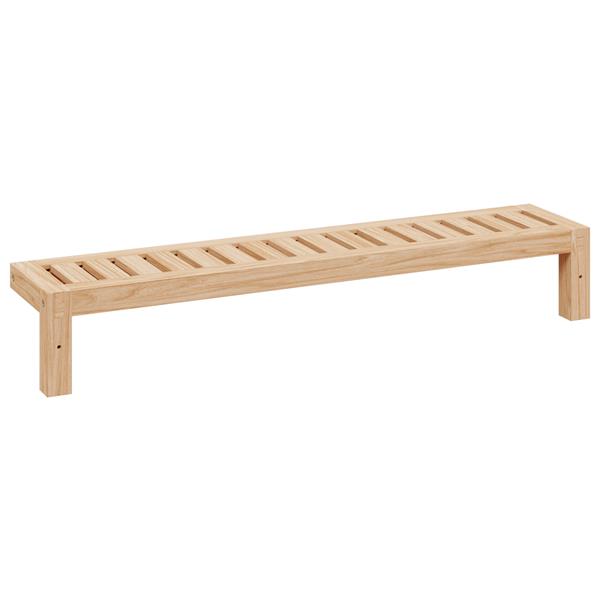 Grote foto vidaxl wandhangrek beige 62 x 10 x 12.5 cm massief walnotenhout huis en inrichting overige