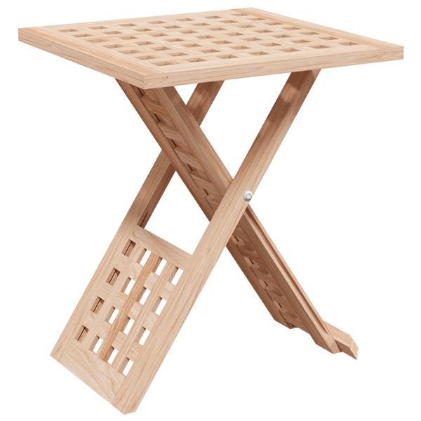 Grote foto vidaxl salontafel bruin 33 x 33 x 40.5 cm massief walnotenhout huis en inrichting eettafels