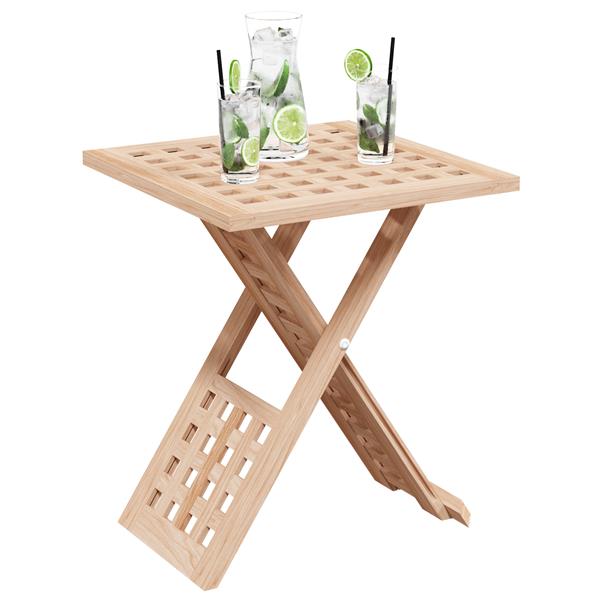 Grote foto vidaxl salontafel bruin 33 x 33 x 40.5 cm massief walnotenhout huis en inrichting eettafels