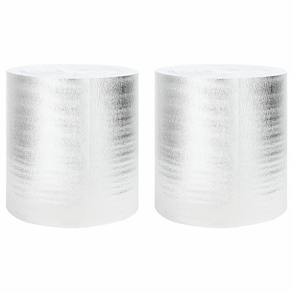 Grote foto vidaxl radiatorfolie 2 pcs zilver 25 x 0 5 m polyetheen doe het zelf en verbouw sanitair
