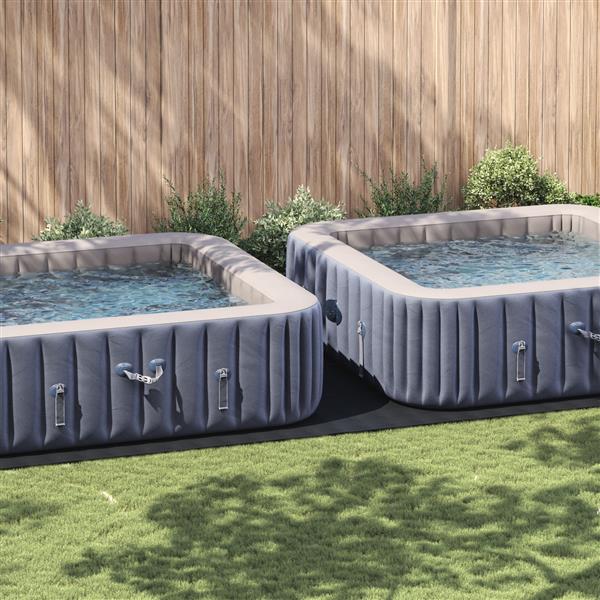 Grote foto vidaxl zwembad grondzeil zwart 820 x 420 cm polyester geotextiel tuin en terras zwembaden toebehoren
