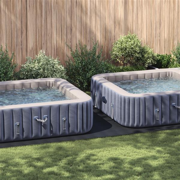 Grote foto vidaxl zwembad grondzeil zwart 640 x 321 cm polyester geotextiel tuin en terras zwembaden toebehoren