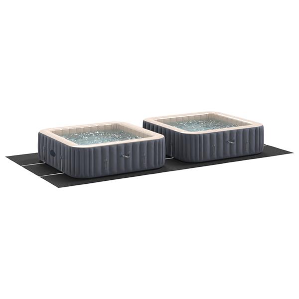 Grote foto vidaxl zwembad grondzeil zwart 640 x 321 cm polyester geotextiel tuin en terras zwembaden toebehoren