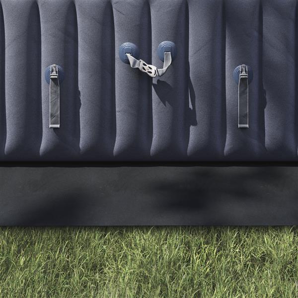 Grote foto vidaxl zwembad grondzeil zwart 640 x 321 cm polyester geotextiel tuin en terras zwembaden toebehoren