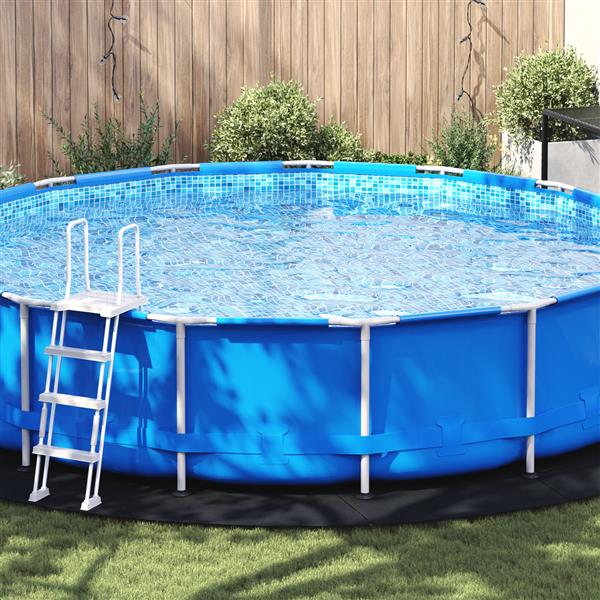 Grote foto vidaxl zwembad grondzeil zwart 550 cm polyester geotextiel tuin en terras zwembaden toebehoren