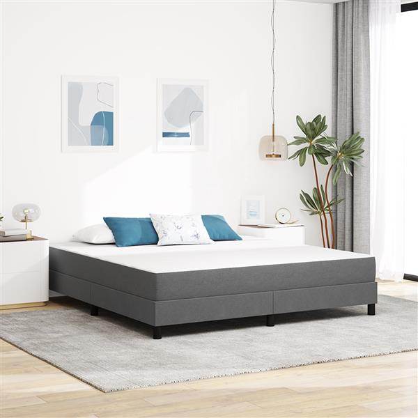 Grote foto vidaxl bedmatras met matras lichtgrijs 180 x 200 cm stof antiek en kunst stoelen en banken
