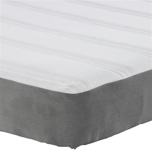 Grote foto vidaxl bedmatras met matras lichtgrijs 180 x 200 cm stof antiek en kunst stoelen en banken