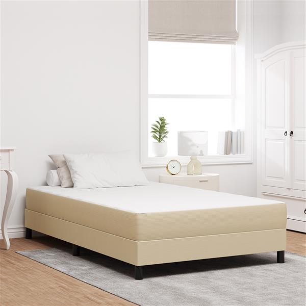 Grote foto vidaxl bedmatras met matras groen 120 x 200 cm stof antiek en kunst stoelen en banken