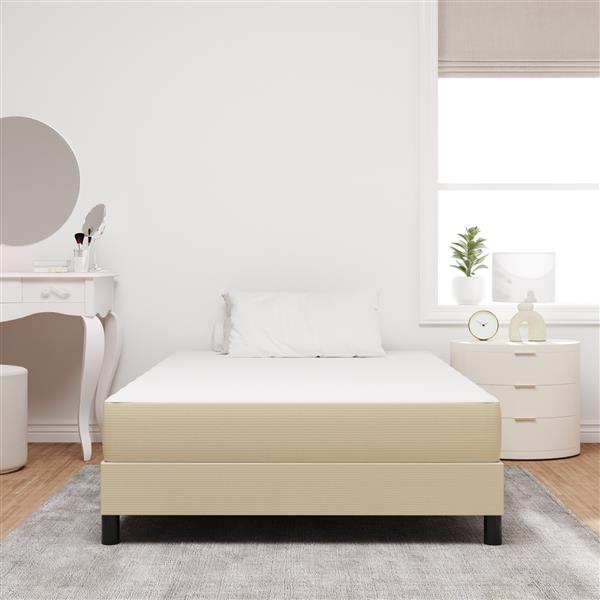 Grote foto vidaxl bedmatras met matras groen 120 x 200 cm stof antiek en kunst stoelen en banken