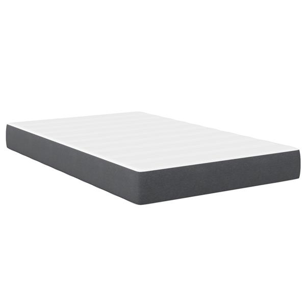 Grote foto vidaxl bedmatras met matras grijs 120 x 200 cm stof antiek en kunst stoelen en banken