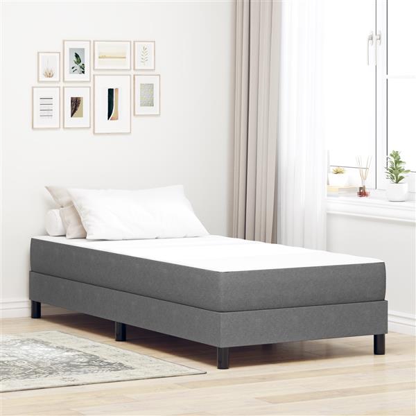 Grote foto vidaxl bedmatras met matras lichtgrijs 90 x 190 cm stof antiek en kunst stoelen en banken