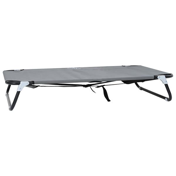 Grote foto vidaxl hondenbed lichtgrijs 90 x 55 x 18 cm oxford stof en staal dieren en toebehoren toebehoren