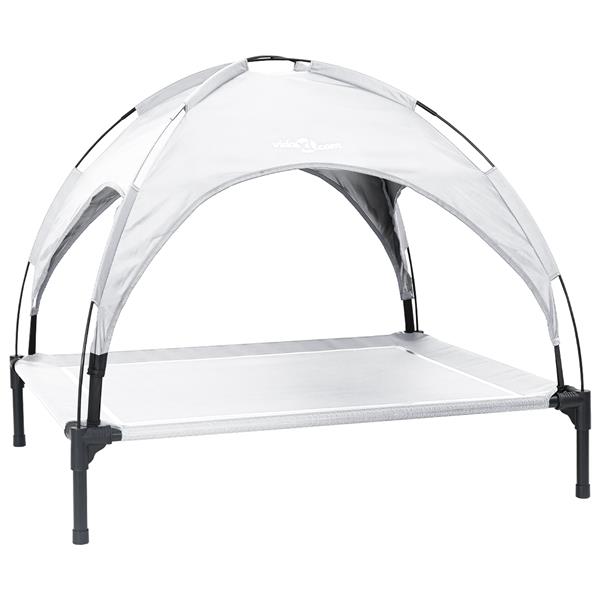 Grote foto vidaxl hondenbed zilvergrijs xl staal dieren en toebehoren toebehoren