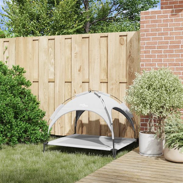 Grote foto vidaxl hondenbed zilvergrijs xl staal dieren en toebehoren toebehoren