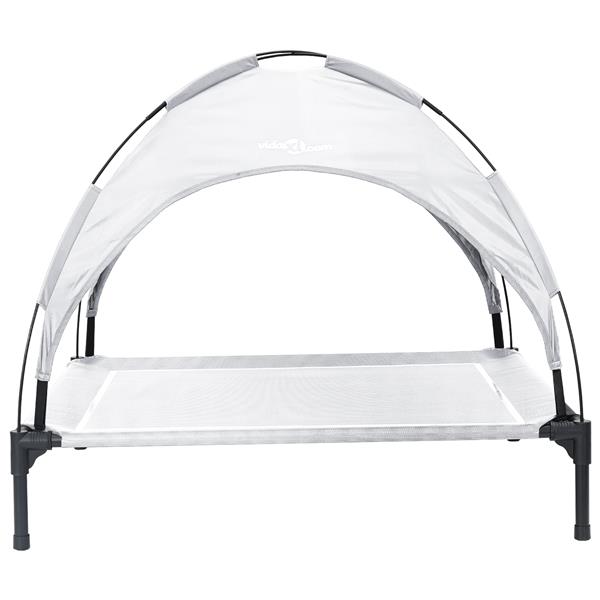 Grote foto vidaxl hondenbed zilvergrijs xl staal dieren en toebehoren toebehoren