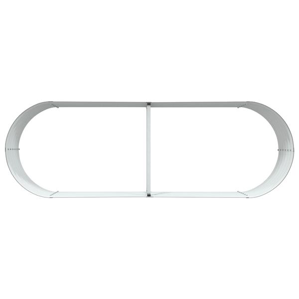 Grote foto vidaxl verhoogde plantenbak bruin 240 x 80 x 44 cm staal tuin en terras overige tuin en terras