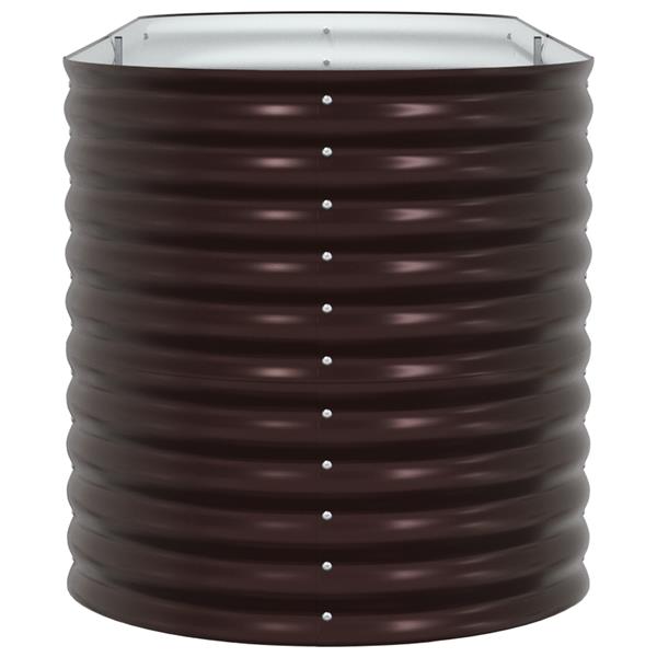 Grote foto vidaxl verhoogde plantenbak bruin 240 x 80 x 81 cm staal tuin en terras overige tuin en terras