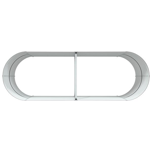 Grote foto vidaxl verhoogde plantenbak bruin 240 x 80 x 81 cm staal tuin en terras overige tuin en terras