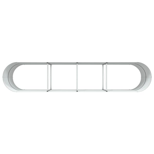 Grote foto vidaxl verhoogde plantenbak bruin 400 x 80 x 81 cm staal tuin en terras overige tuin en terras