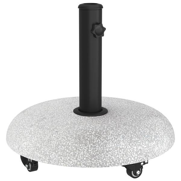 Grote foto vidaxl parasolvoet lichtgrijs en zwart 45 x 45 x 40 cm beton en metaal tuin en terras overige tuin en terras