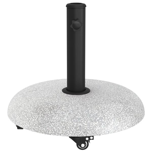 Grote foto vidaxl parasolvoet lichtgrijs en zwart 45 x 45 x 40 cm beton en metaal tuin en terras overige tuin en terras