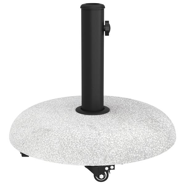 Grote foto vidaxl parasolvoet lichtgrijs en zwart 45 x 45 x 40 cm beton en metaal tuin en terras overige tuin en terras