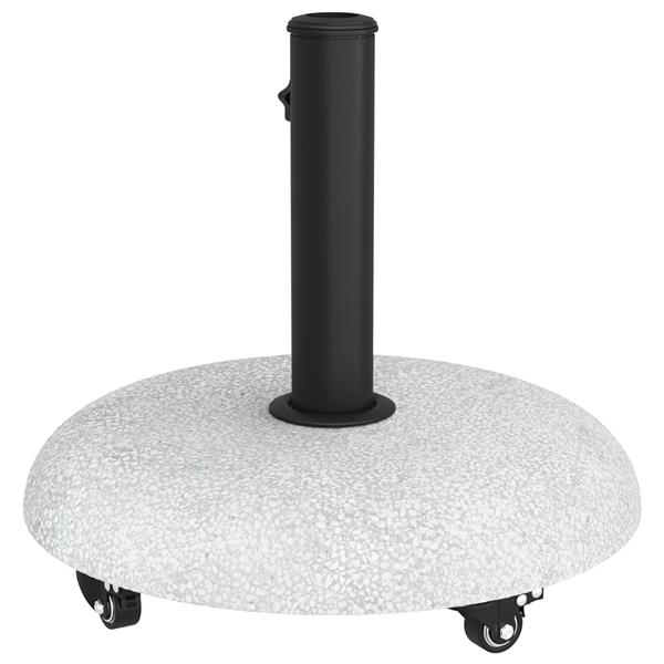 Grote foto vidaxl parasolvoet lichtgrijs en zwart 45 x 45 x 40 cm beton en metaal tuin en terras overige tuin en terras