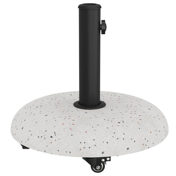 Grote foto vidaxl parasolvoet wit en zwart 45 x 45 x 40 cm beton en metaal tuin en terras overige tuin en terras