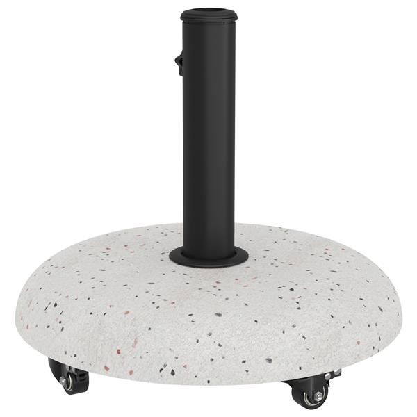 Grote foto vidaxl parasolvoet wit en zwart 45 x 45 x 40 cm beton en metaal tuin en terras overige tuin en terras