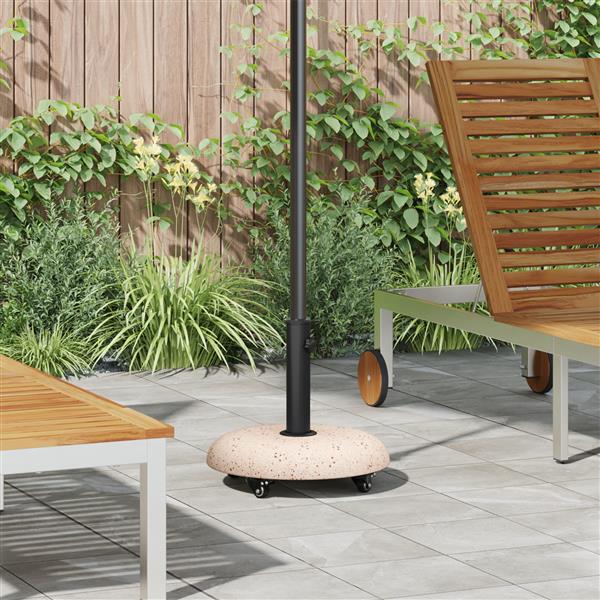 Grote foto vidaxl parasolvoet geel en zwart 45 x 45 x 40 cm beton en metaal tuin en terras overige tuin en terras