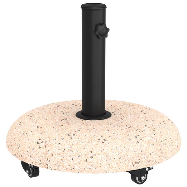 Grote foto vidaxl parasolvoet geel en zwart 45 x 45 x 40 cm beton en metaal tuin en terras overige tuin en terras
