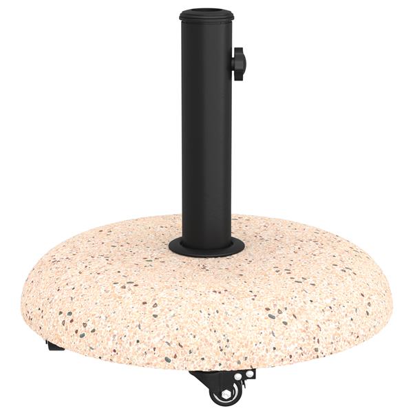 Grote foto vidaxl parasolvoet geel en zwart 45 x 45 x 40 cm beton en metaal tuin en terras overige tuin en terras