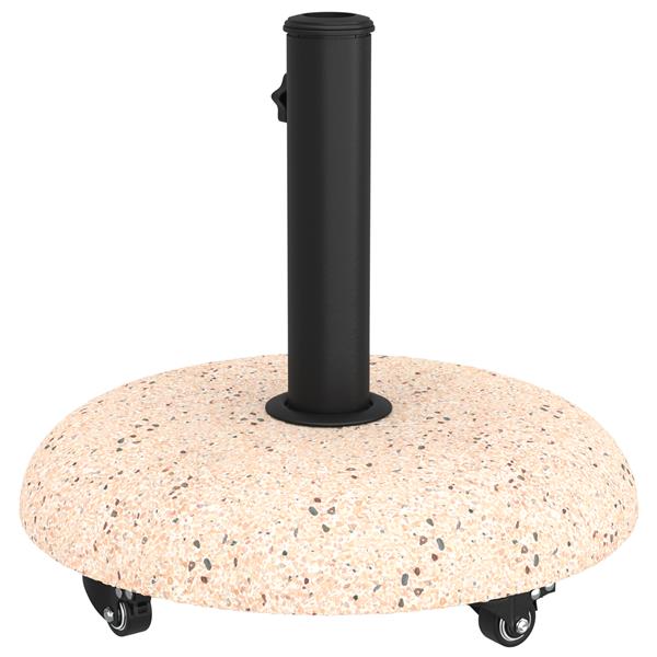 Grote foto vidaxl parasolvoet geel en zwart 45 x 45 x 40 cm beton en metaal tuin en terras overige tuin en terras